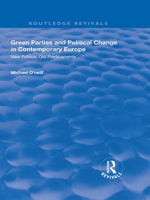 cover image of Green Parties and Political Change in Contemporary Europe